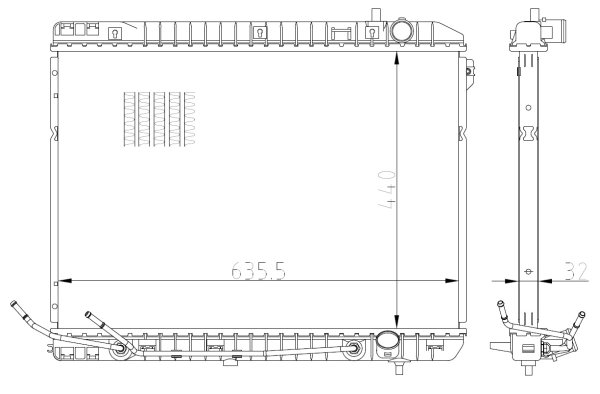 Radiator racire motor NRF 59297
