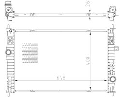 RADIATOR RACIRE MOTOR NRF 59355 - Compatibil cu CITROEN, DS, FIAT, OPEL, PEUGEOT, VAUXHALL