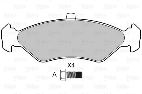 Set placute frana Valeo 598043