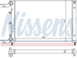 RADIATOR RACIRE MOTOR NISSENS 60052 - Compatibil cu ALFA ROMEO