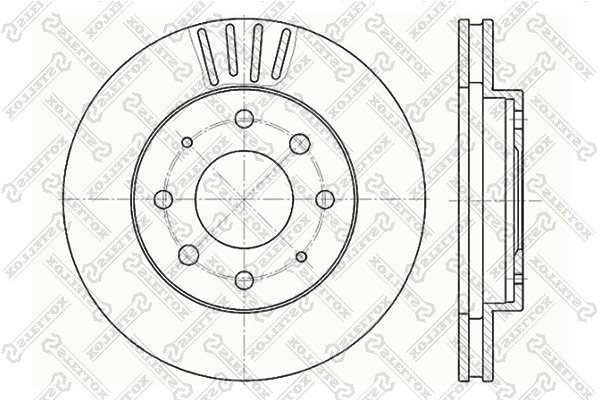 DISC FRANA STELLOX 6020-3025V-SX - Compatibil cu DAIHATSU, HYUNDAI, KIA, MITSUBISHI, NISSAN, PROTON, TOYOTA, VOLVO