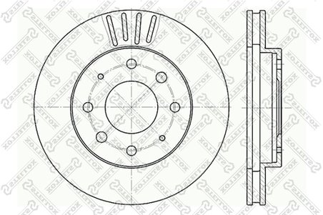 DISC FRANA STELLOX 6020-3025V-SX - Compatibil cu DAIHATSU, HYUNDAI, KIA, MITSUBISHI, NISSAN, PROTON, TOYOTA, VOLVO