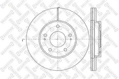 DISC FRANA STELLOX 6020-3034V-SX - Compatibil cu DODGE, MITSUBISHI