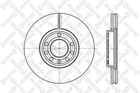 DISC FRANA STELLOX 6020-3645V-SX - Compatibil cu CADILLAC, FIAT, OPEL, SAAB