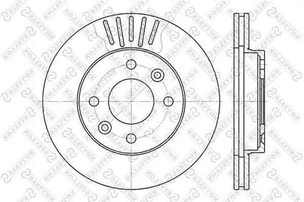 DISC FRANA STELLOX 6020-3909V-SX - Compatibil cu NISSAN, RENAULT