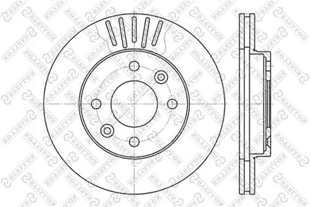 DISC FRANA STELLOX 6020-3909V-SX - Compatibil cu NISSAN, RENAULT