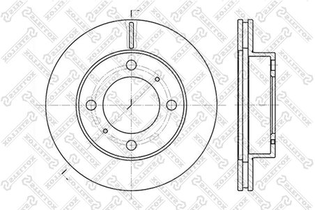 DISC FRANA STELLOX 6020-4543V-SX - Compatibil cu AUDI, FORD, GREAT WALL, RENAULT, TOYOTA, VW