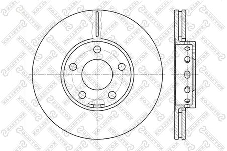 DISC FRANA STELLOX 6020-4743V-SX - Compatibil cu AUDI, SEAT, SKODA, VW