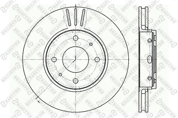 DISC FRANA STELLOX 6020-4839V-SX - Compatibil cu MITSUBISHI, VOLVO