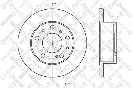 DISC FRANA STELLOX 6020-9908-SX - Compatibil cu ALFA ROMEO, CITROEN, DS, FIAT, IVECO, OPEL, PEUGEOT