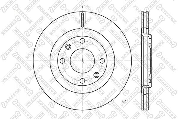 DISC FRANA STELLOX 6020-9915V-SX - Compatibil cu CITROEN, IRAN KHODRO, PEUGEOT