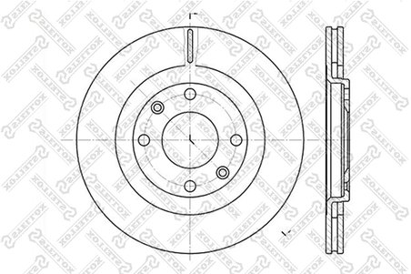 DISC FRANA STELLOX 6020-9915V-SX - Compatibil cu CITROEN, IRAN KHODRO, PEUGEOT