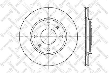 DISC FRANA STELLOX 6020-9918V-SX - Compatibil cu CITROEN, GEELY, INNOCENTI, LIFAN, MEGA, PEUGEOT