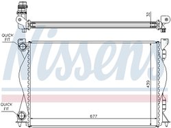 RADIATOR RACIRE MOTOR NISSENS 60235A - Compatibil cu AUDI