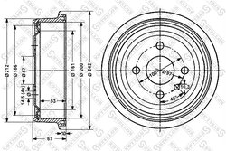 Tambur frana Stellox 6025-9905-SX