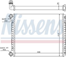 RADIATOR RACIRE MOTOR NISSENS 60426 - Compatibil cu AUDI