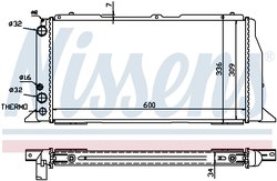 RADIATOR RACIRE MOTOR NISSENS 60487 - Compatibil cu AUDI