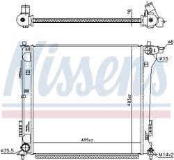 Radiator racire motor Nissens 606098