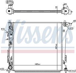 Radiator racire motor Nissens 606099