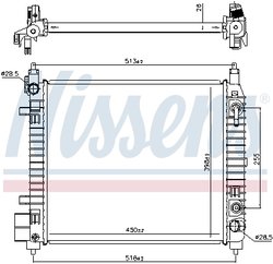 Radiator racire motor Nissens 606129