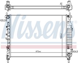 Radiator racire motor Nissens 606255