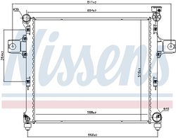 RADIATOR RACIRE MOTOR NISSENS 606254 - Compatibil cu JEEP
