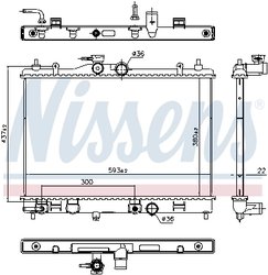 RADIATOR RACIRE MOTOR NISSENS 606273 - Piesa auto compatibila cu mai multe marci