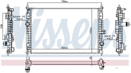 Radiator racire motor Nissens 606342