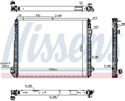 Radiator racire motor Nissens 606322