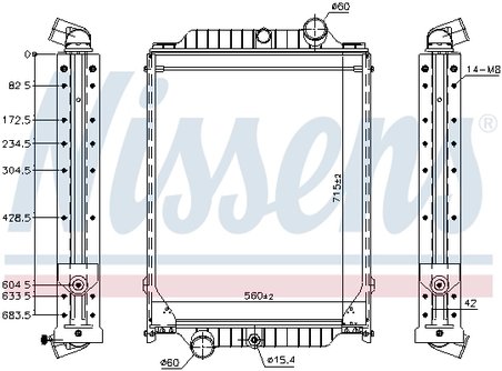 Radiator racire motor Nissens 606366