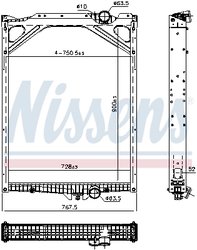 Radiator racire motor Nissens 606367