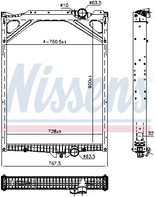 RADIATOR RACIRE MOTOR NISSENS 606367 - Compatibil cu VOLVO