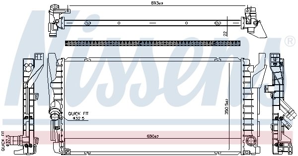 Radiator racire motor Nissens 606385