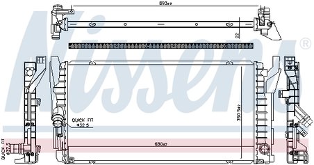 Radiator racire motor Nissens 606385