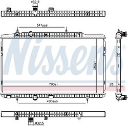 Radiator racire motor Nissens 606405
