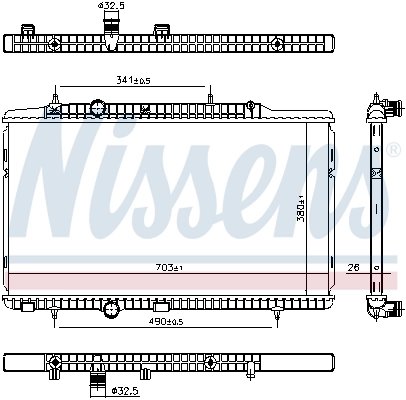 Radiator racire motor Nissens 606405