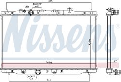 RADIATOR RACIRE MOTOR NISSENS 606522 - Compatibil cu HONDA