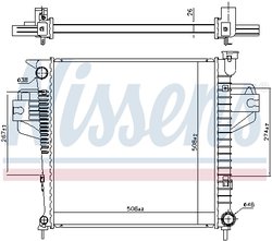 RADIATOR RACIRE MOTOR NISSENS 606555 - Compatibil cu JEEP