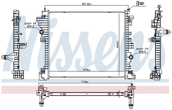 Radiator racire motor Nissens 606568