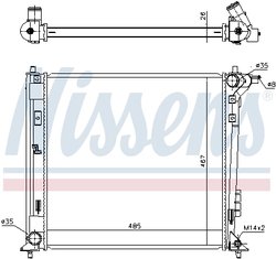 RADIATOR RACIRE MOTOR NISSENS 606605 - Compatibil cu HYUNDAI, KIA