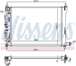 RADIATOR RACIRE MOTOR NISSENS 606732 - Compatibil cu KIA