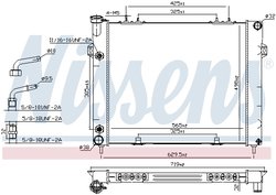 RADIATOR RACIRE MOTOR NISSENS 61000 - Compatibil cu JEEP