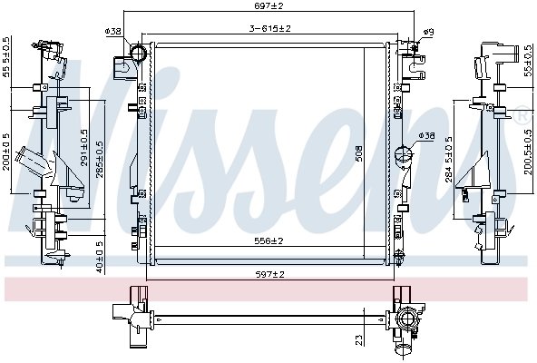 Radiator racire motor Nissens 61037
