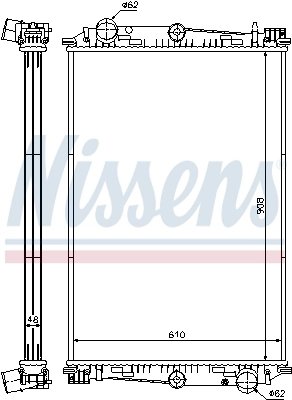 RADIATOR RACIRE MOTOR NISSENS 614270 - Compatibil cu DAF