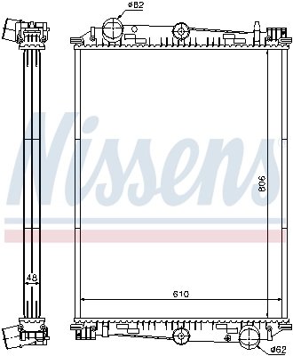 Radiator racire motor Nissens 614400