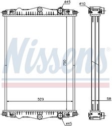 RADIATOR RACIRE MOTOR NISSENS 614440 - Compatibil cu DAF