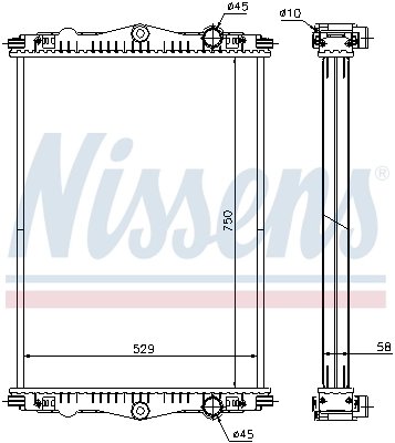 Radiator racire motor Nissens 614440