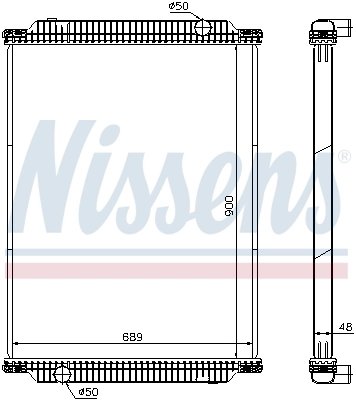 RADIATOR RACIRE MOTOR NISSENS 61448 - Compatibil cu BOVA, SOLARIS