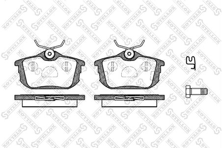 SET PLACUTE FRANA STELLOX 616 002B-SX - Compatibil cu HAIMA (FAW), MITSUBISHI, PROTON, SMART, VOLVO