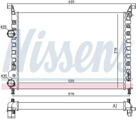 Radiator racire motor Nissens 61684